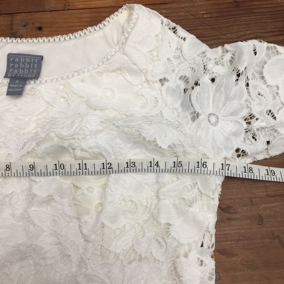 EUC Rabbit Rabbit Rabbit Designs Ivory Lace Dress - Picture 3 of 8